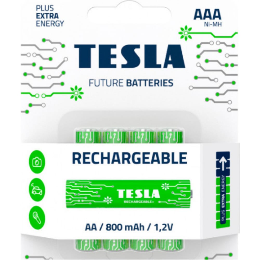 Батарейки Tesla AAA RECHARGEABLE+ 4 штуки 8594183392295