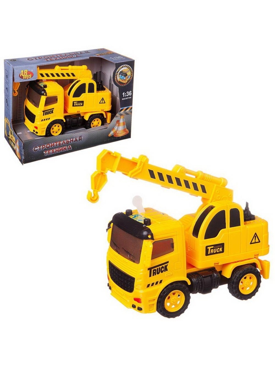 

Машинка инерционная ABtoys Автокран со звуковыми и световыми эффектами, 20x10x14 см