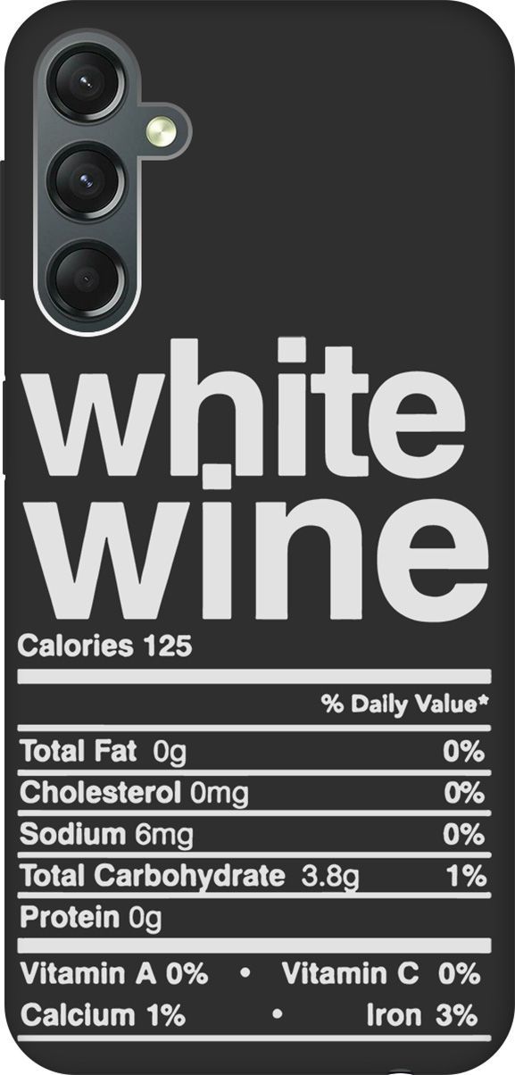 

Матовый Soft Touch Чехол на Samsung Galaxy A24 "Wine W" черный, Черный;белый, 159523