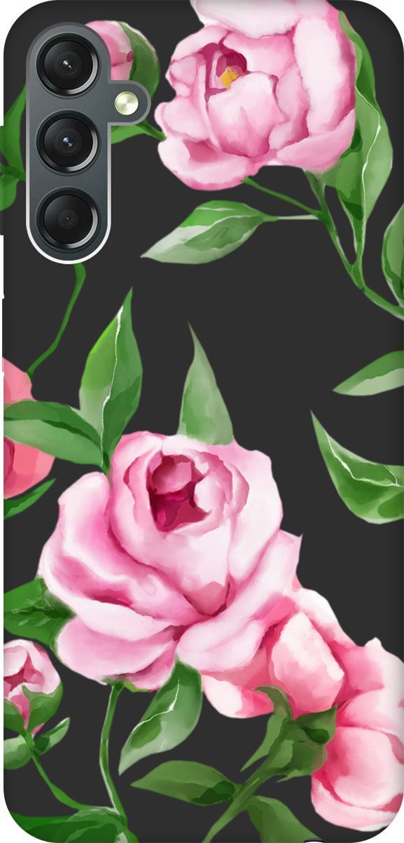 

Чехол на Samsung Galaxy A24 "Amazing Peonies" черный, Черный;зеленый, 159523