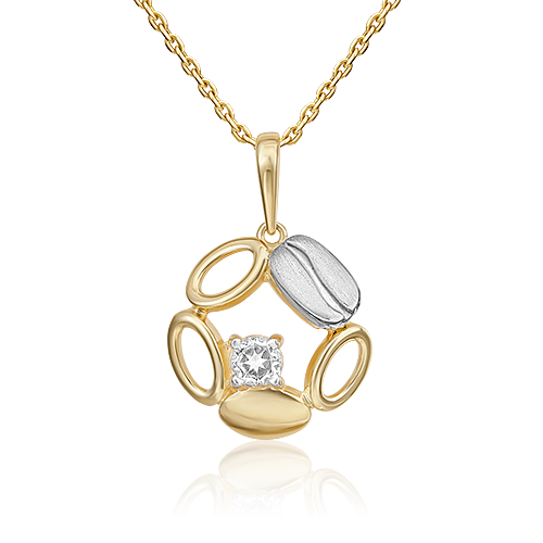 

Подвеска из комбинированного золота с топазом PLATINA jewelry 03-3321-01-201-1121, 03-3321-01-201-1121