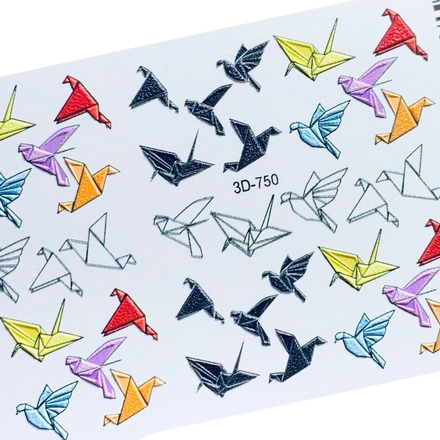 фото 3d-слайдер anna tkacheva №750 птицы. оригами