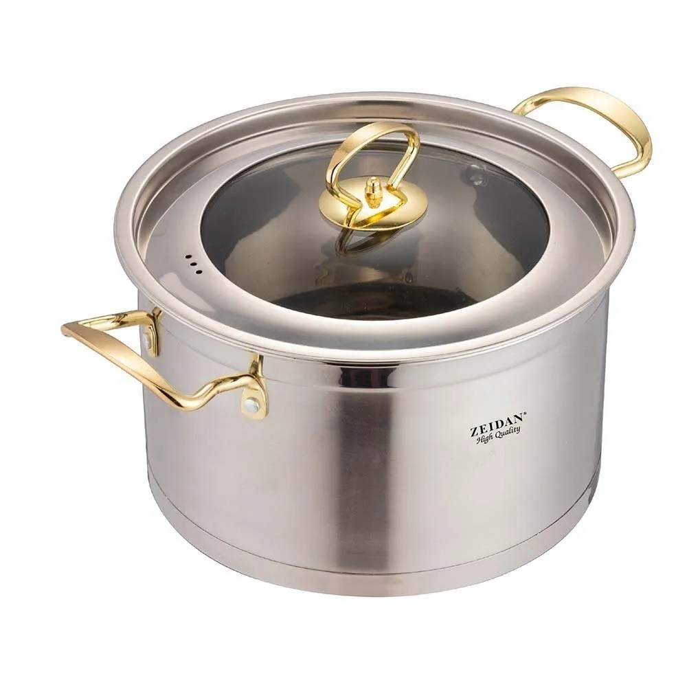 фото Кастрюля со стеклянной крышкой zeidan 3,2л для всех видов плит