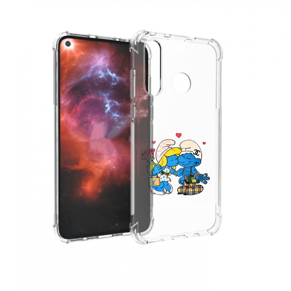 

Чехол бампер MyPads модные-смурфики для Huawei Nova 4 противоуда, Прозрачный, Tocco