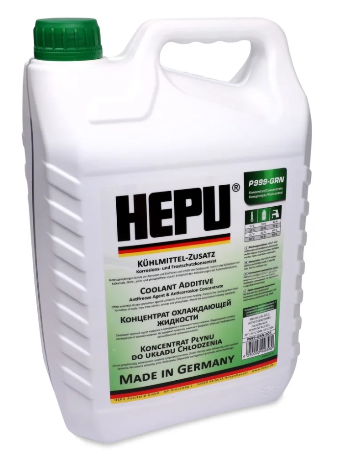 Антифриз HEPU Coolant концентрат зеленый 5 л P999-GRN-005