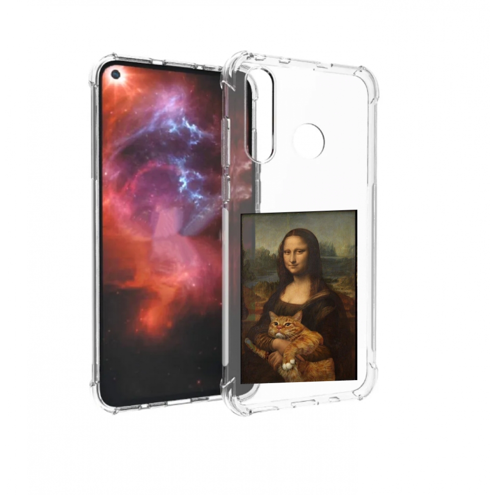 

Чехол бампер MyPads монализа-с-котиком для Huawei Nova 4 противо, Прозрачный, Tocco