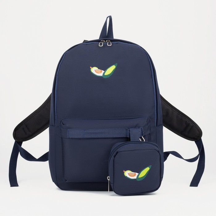 фото Рюкзак, отдел на молнии, наружный карман, сумочка, цвет синий nobrand