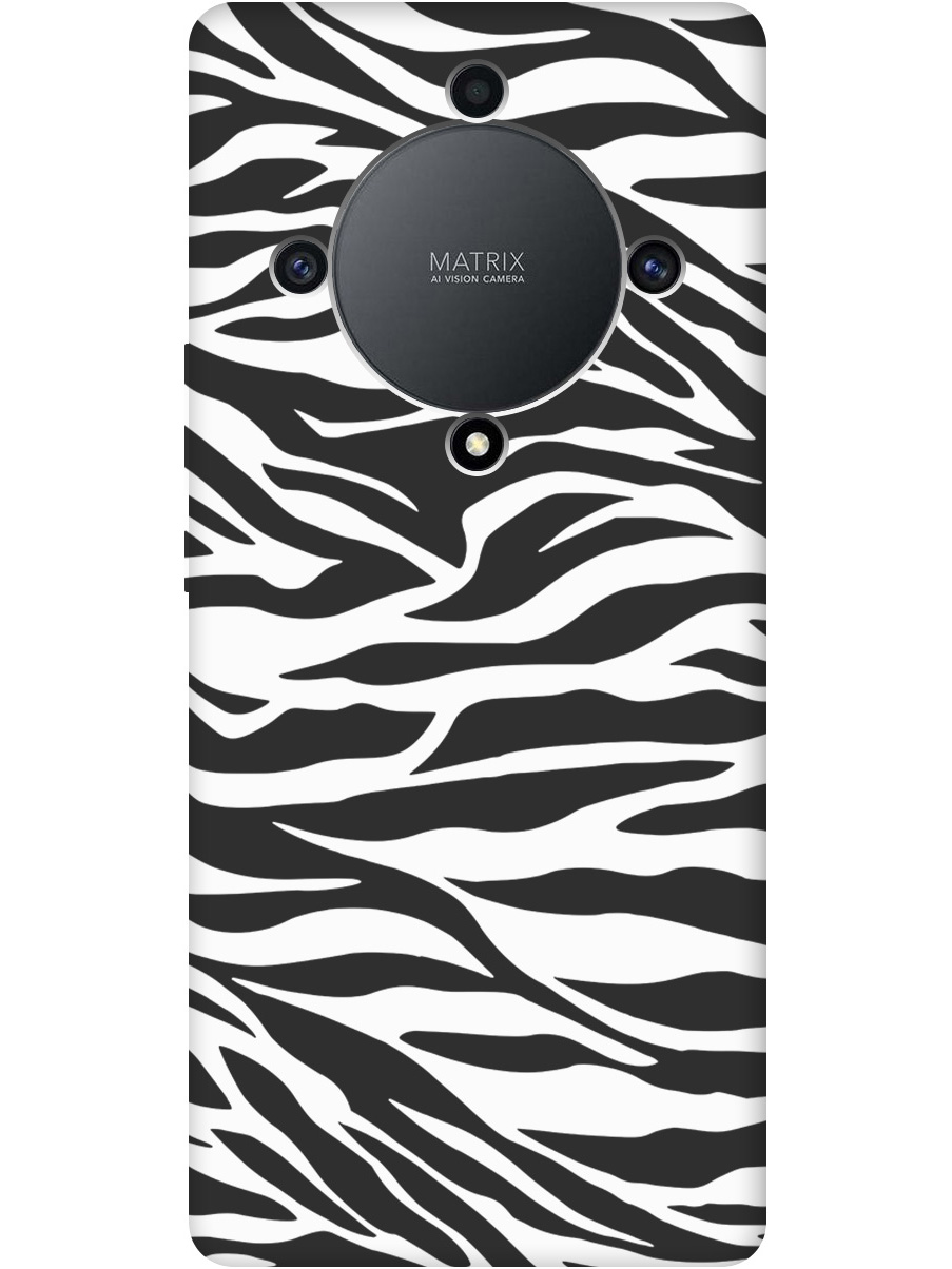 

Силиконовый чехол на Honor X9a / Magic5 Lite с рисунком "Паттерн зебры" Soft Touch черный, 20000556