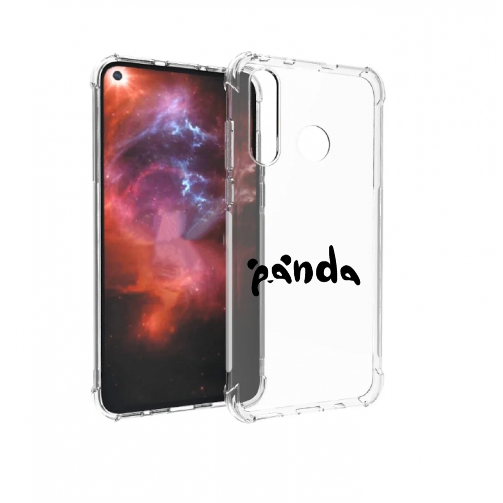 Чехол бампер MyPads панда надпись для Huawei Nova 4 противоударный