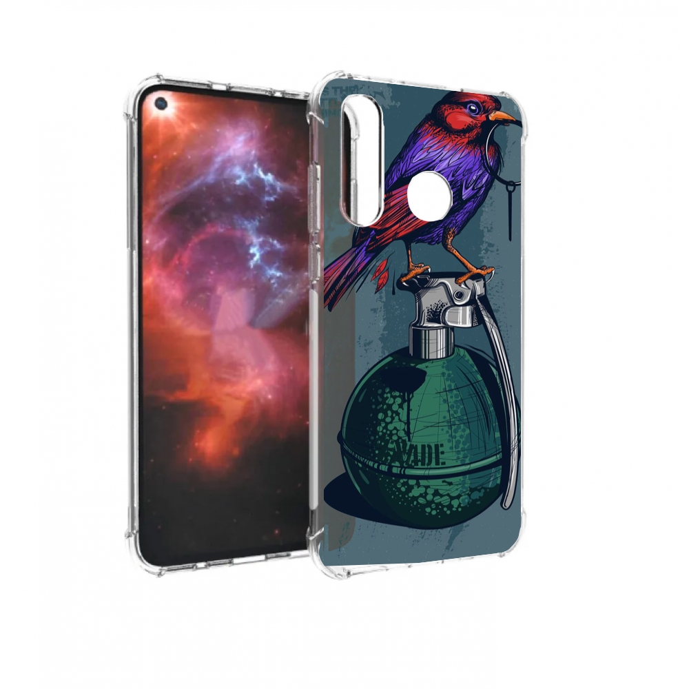 

Чехол бампер MyPads птица с гранатой для Huawei Nova 4 противоуд, Прозрачный, Tocco