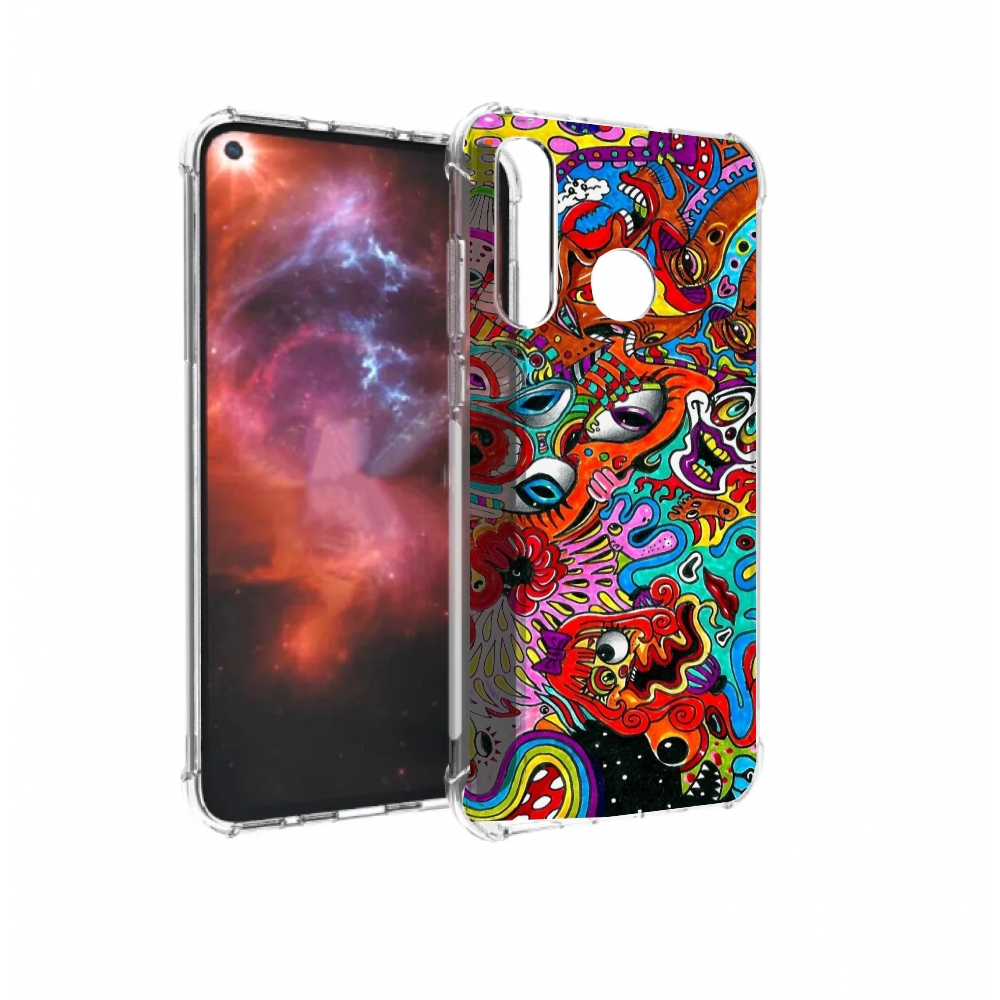 

Чехол бампер MyPads разные абстракции яркие для Huawei Nova 4 пр, Прозрачный, Tocco