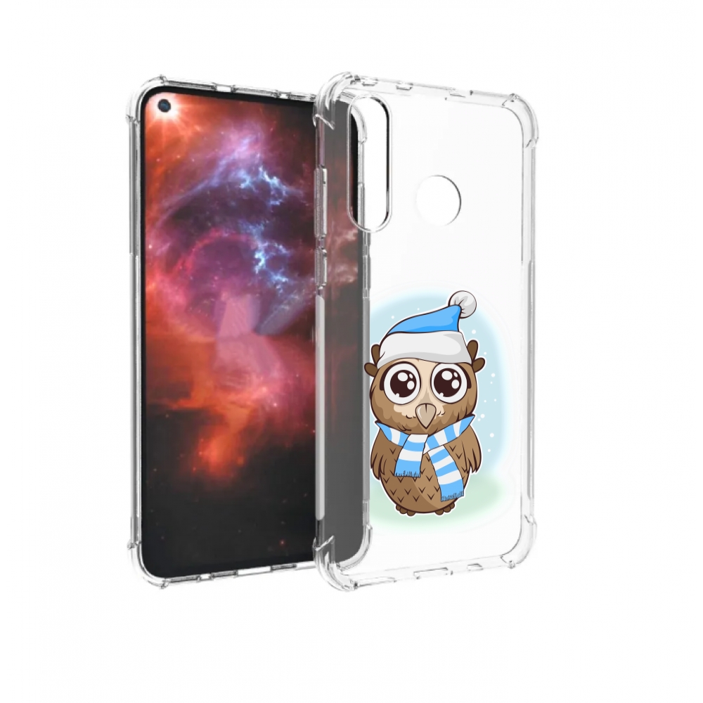 Чехол бампер MyPads сова-в-шарфике-и-шапке для Huawei Nova 4 про