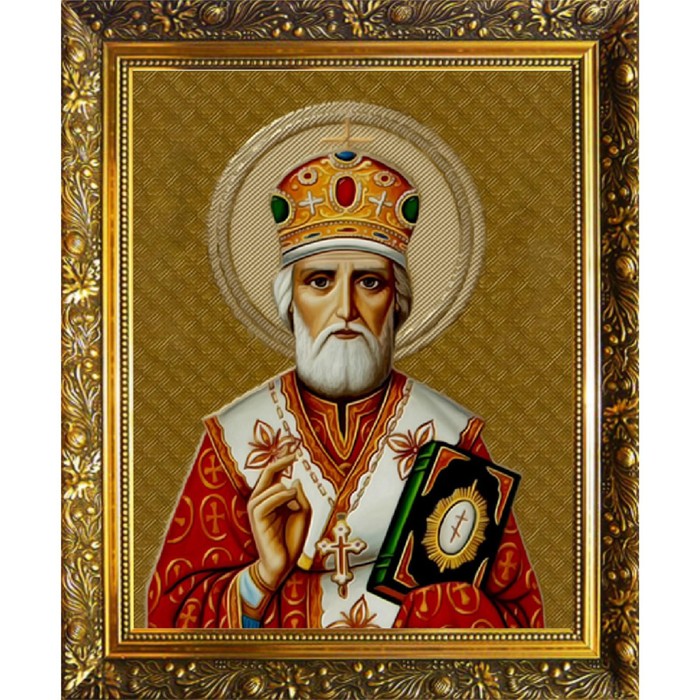 

Алмазная мозаика «Николай Чудотворец» 30 × 40 см, 35 цв. + наклейка