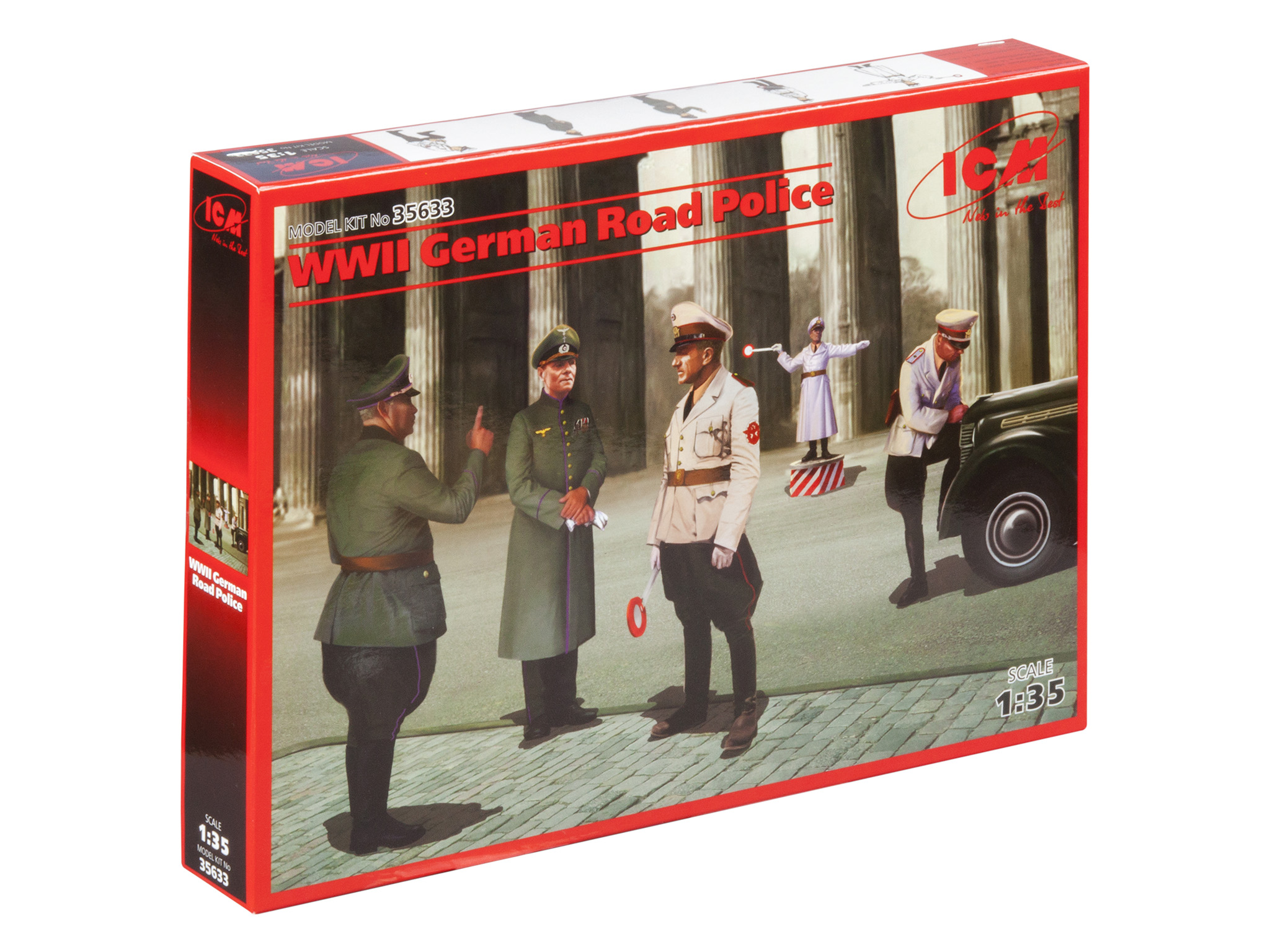

Сборная модель ICM 1/35 Германская дорожная полиция II МВ (5 фигур) 35633
