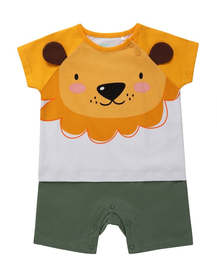 

Боди детское Kari Baby SS24B13200508, белый; хаки, 74, Белый;оранжевый;зеленый, 228866