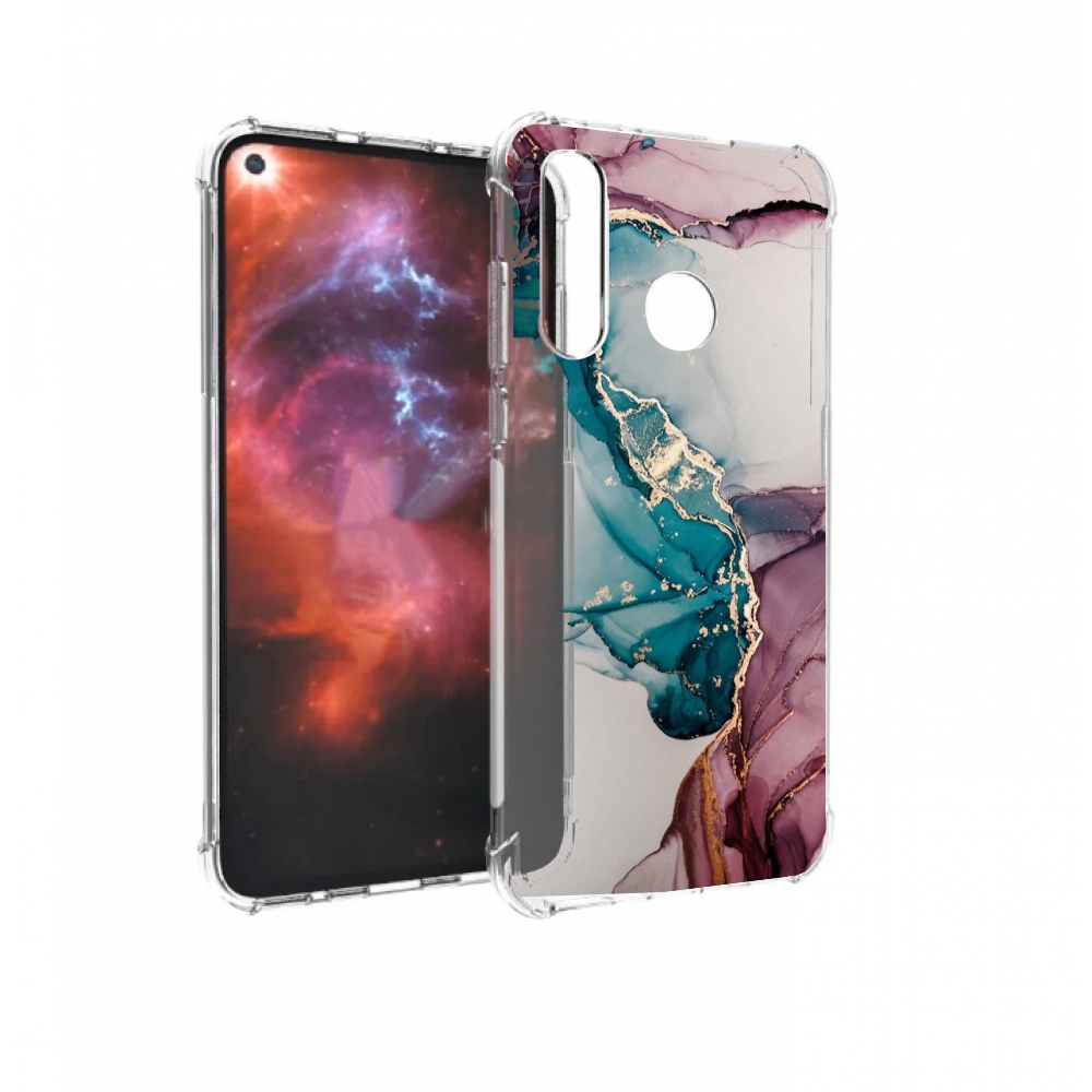 

Чехол бампер MyPads фиолетовый синий краски для Huawei Nova 4 пр, Прозрачный, Tocco