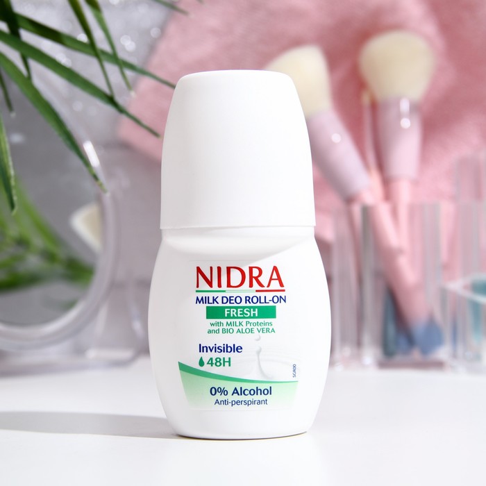 NIDRA Дезодорант с молочными протеинами и алоэ NIDRA роликовый, 50 мл