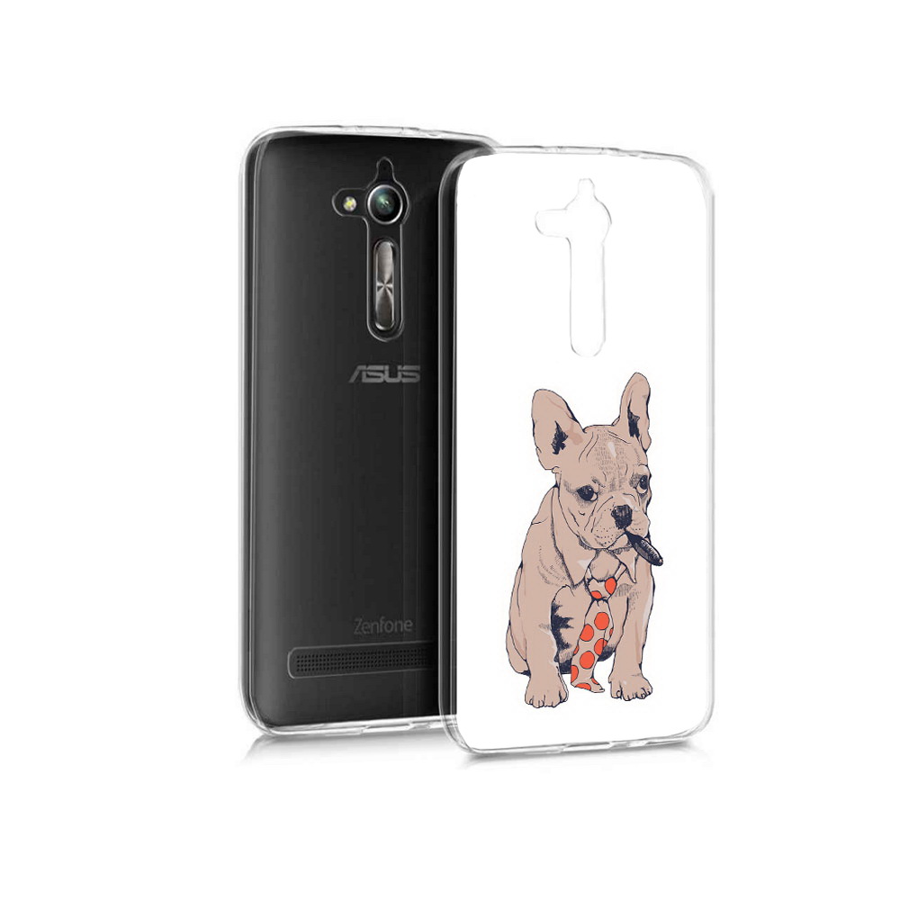 

Чехол MyPads Tocco для Asus ZenFone Go (ZB500KL) бульдог с сигарой, Прозрачный, Tocco