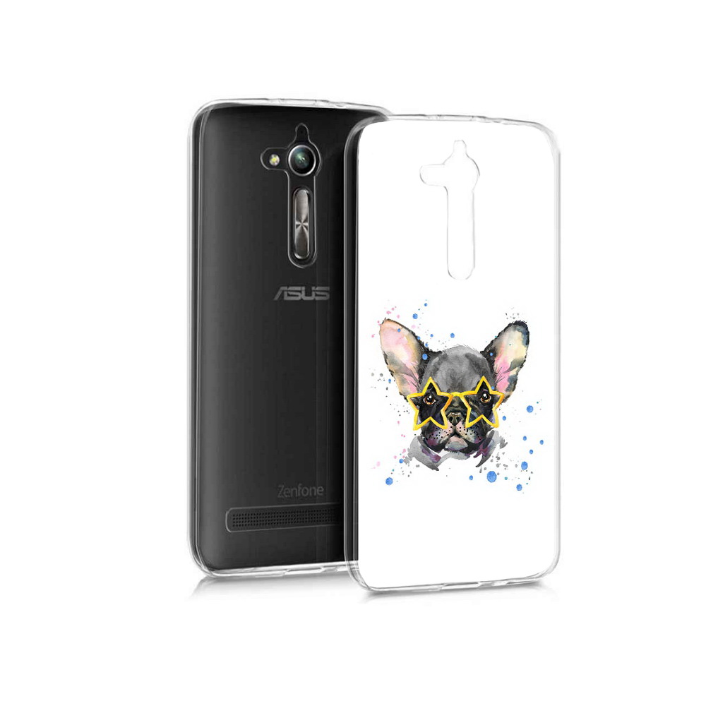 

Чехол MyPads Tocco для Asus ZenFone Go (ZB500KL) буля в очках, Прозрачный, Tocco