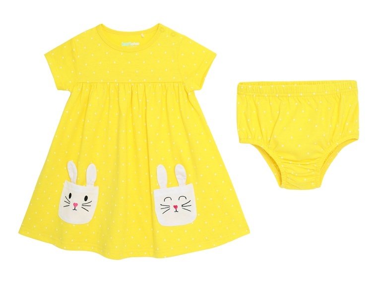 Платье детское Kari Baby SS24B20601005, желтый, 74
