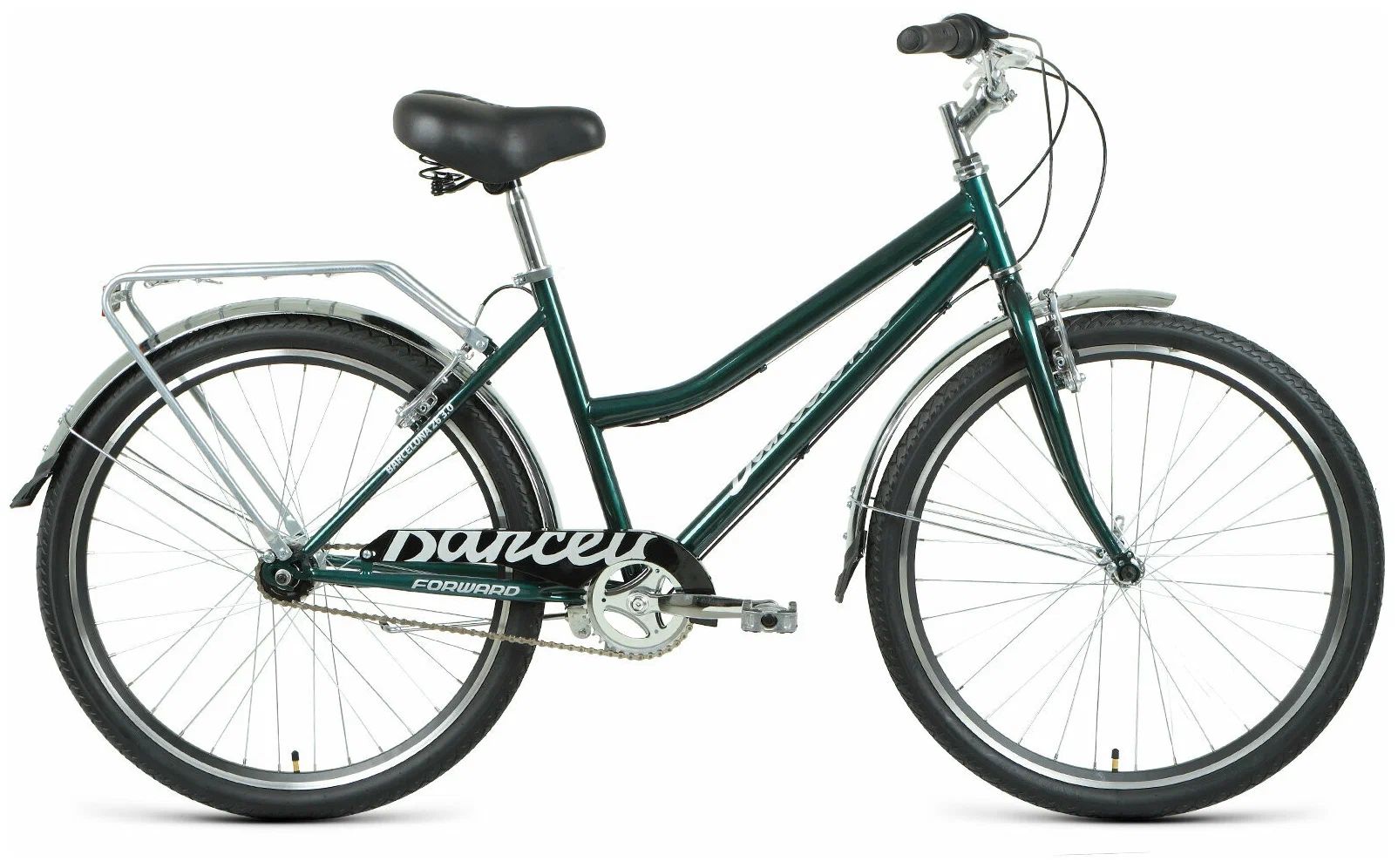 Велосипед Forward Barcelona 26 3.0 2021 17" зеленый/серебристый