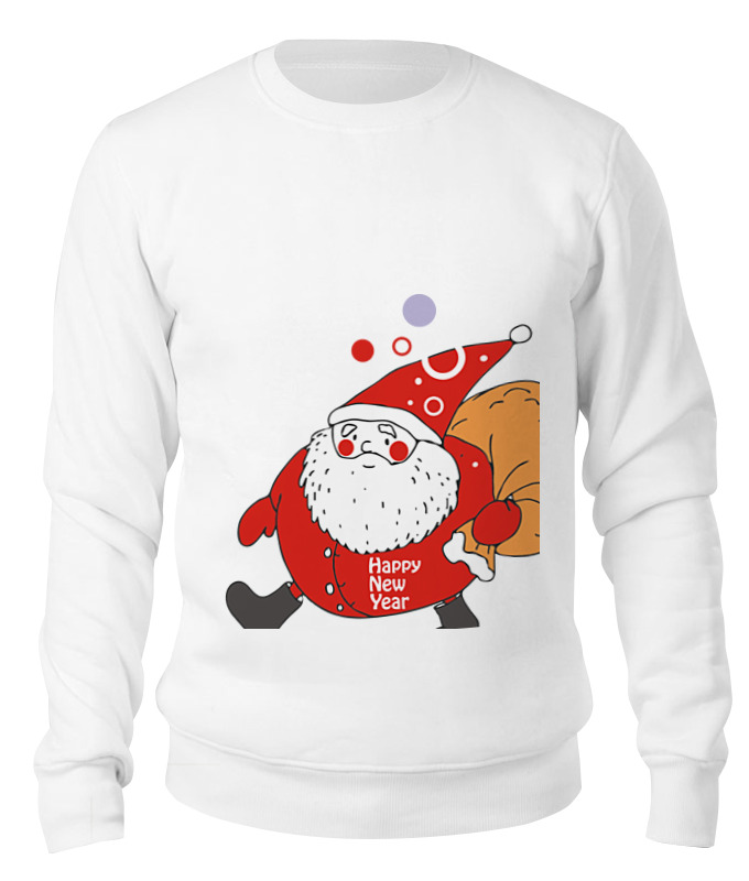 

Свитшот унисекс Printio Happy new year! белый M, Happy new year!