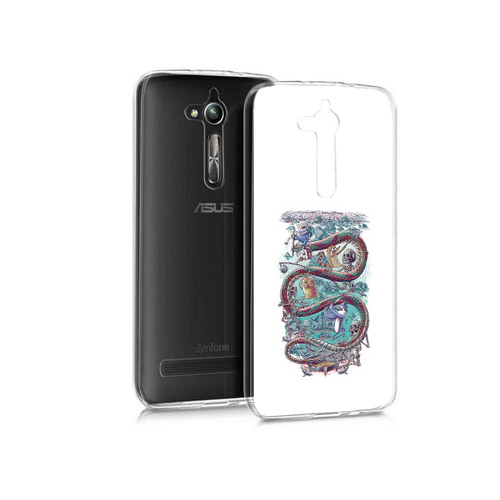 

Чехол MyPads Tocco для Asus ZenFone Go (ZB500KL) время приключений страшилка, Прозрачный, Tocco