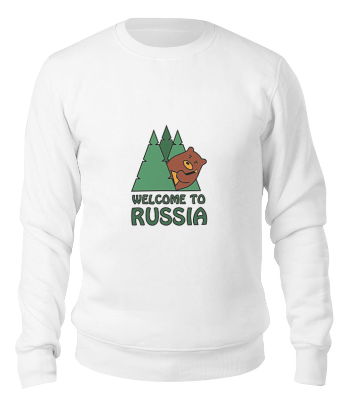 

Свитшот унисекс Printio Welcome to russia белый M, Welcome to russia