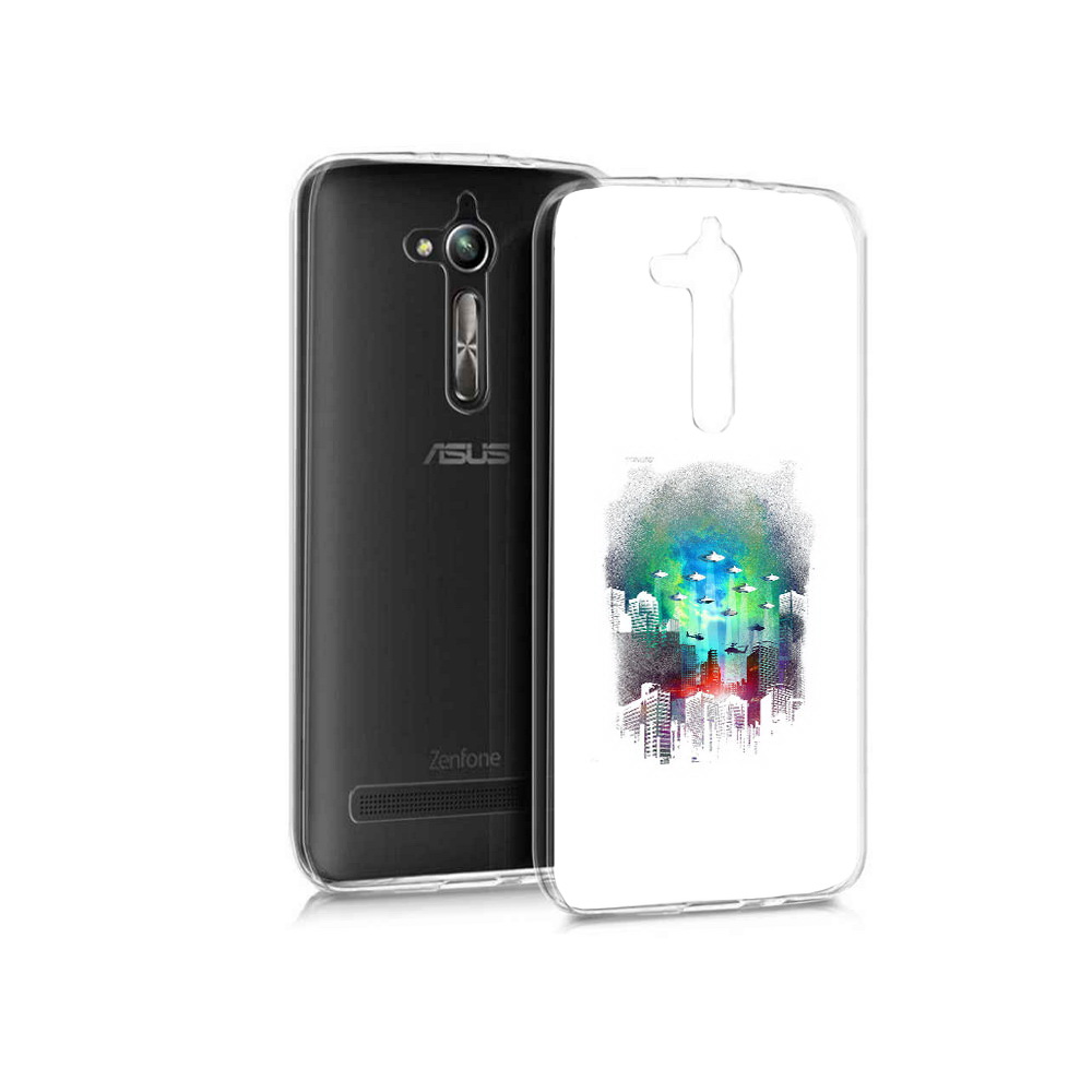 

Чехол MyPads Tocco для Asus ZenFone Go (ZB500KL) город в свечении, Прозрачный, Tocco