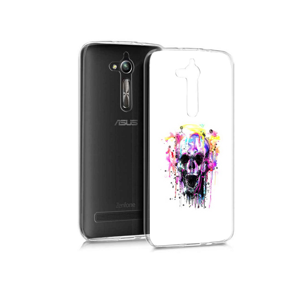 

Чехол MyPads Tocco для Asus ZenFone Go (ZB500KL) граффити череп, Прозрачный, Tocco