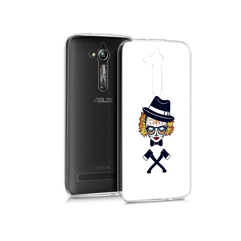 

Чехол MyPads Tocco для Asus ZenFone Go (ZB500KL) девушка в маске с топорами рисунок, Прозрачный, Tocco