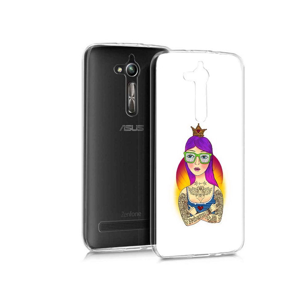 

Чехол MyPads Tocco для Asus ZenFone Go (ZB500KL) девушка в татуировках с короной, Прозрачный, Tocco