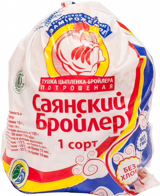 

Тушка цыпленка-бройлера Саянский бройлер замороженная +-1,8 кг