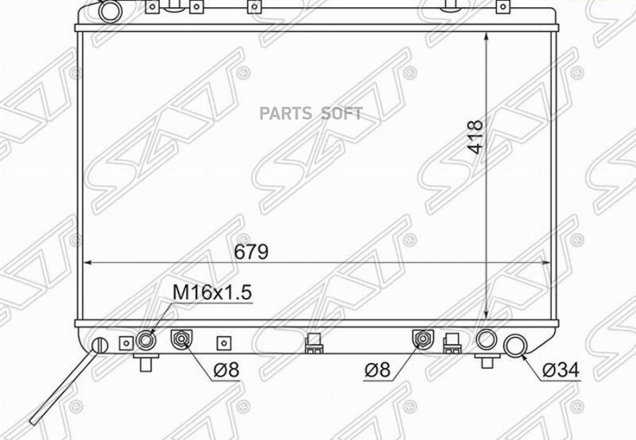 

Радиатор охлаждения двигателя SAT sy0004