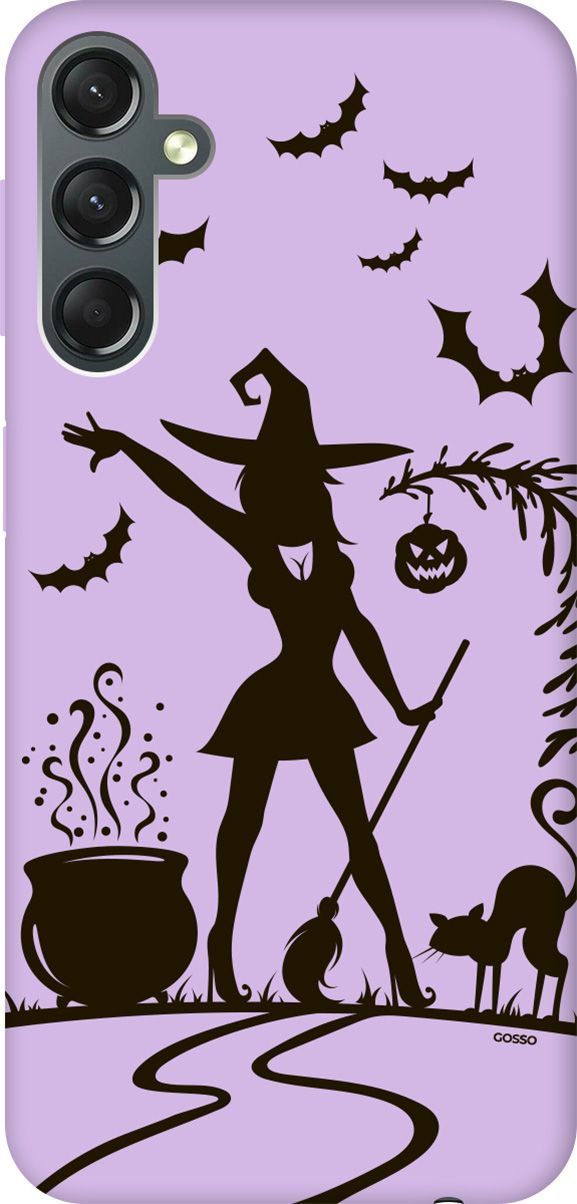 

Чехол на Samsung Galaxy A24 "Witch and Boiler" сиреневый, Фиолетовый;красный, 159532