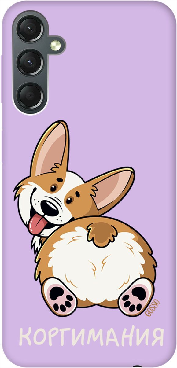 

Чехол на Samsung Galaxy A24 "CorgiMania" сиреневый, Фиолетовый;бежевый, 159532