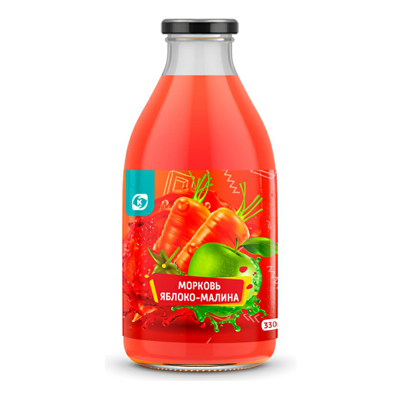 

Нектар Командор морковь-яблоко-малина с мякотью 330 мл