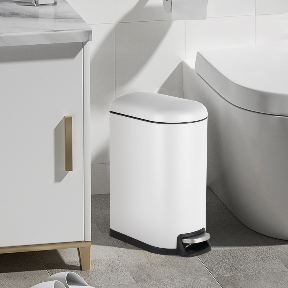 Мусорный контейнер Zalger Slim белый S013-10 10 литров