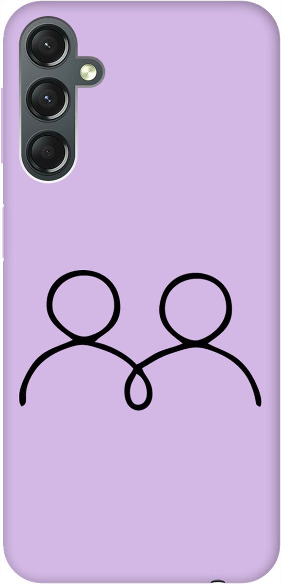

Чехол на Samsung Galaxy A24 "Couple Lines" сиреневый, Фиолетовый;серый, 159532