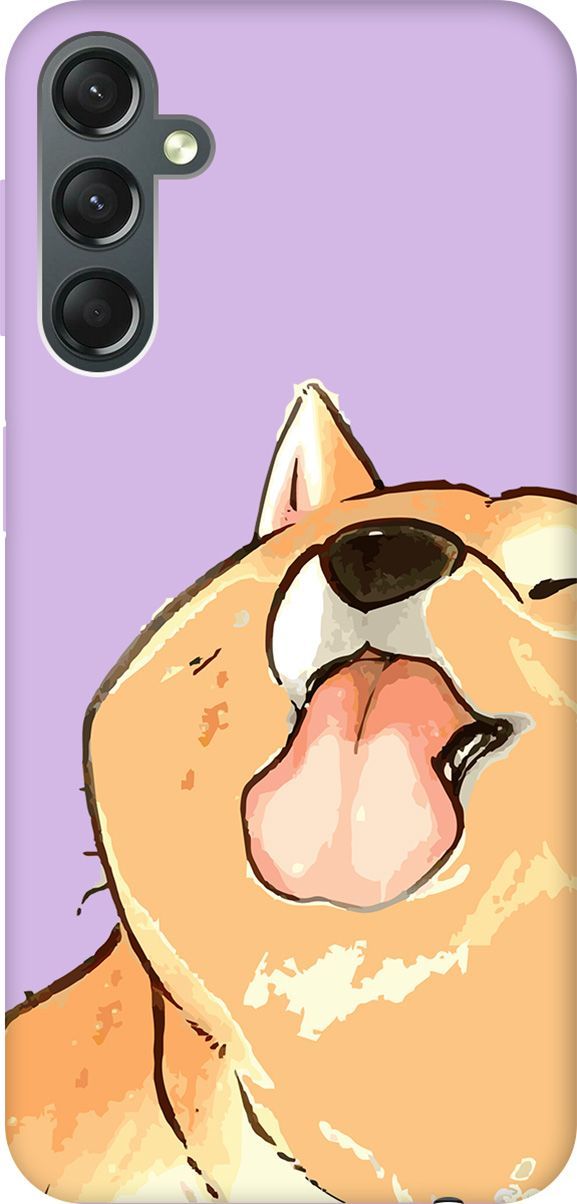 

Чехол на Samsung Galaxy A24 "Shiba" сиреневый, Фиолетовый;бежевый, 159532