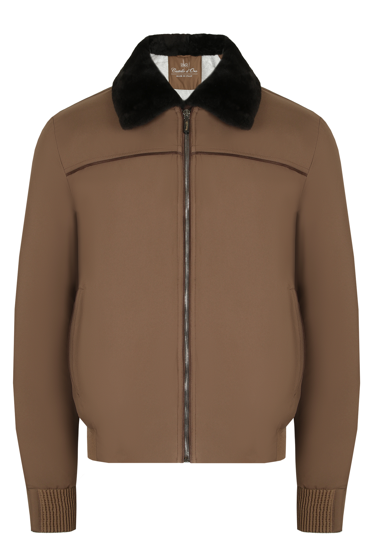 Куртка мужская CASTELLO D\'ORO 152039 коричневая 52 IT