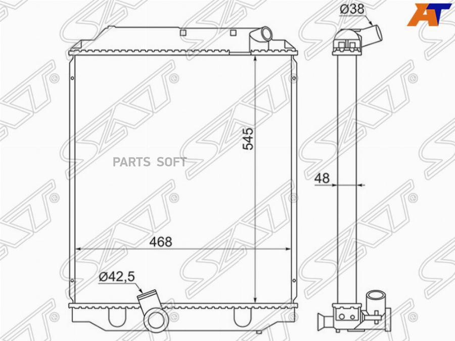 

Радиатор Toyota Dyna/Toyoace 4b Bu3# 99-02 Sat арт. TY0064