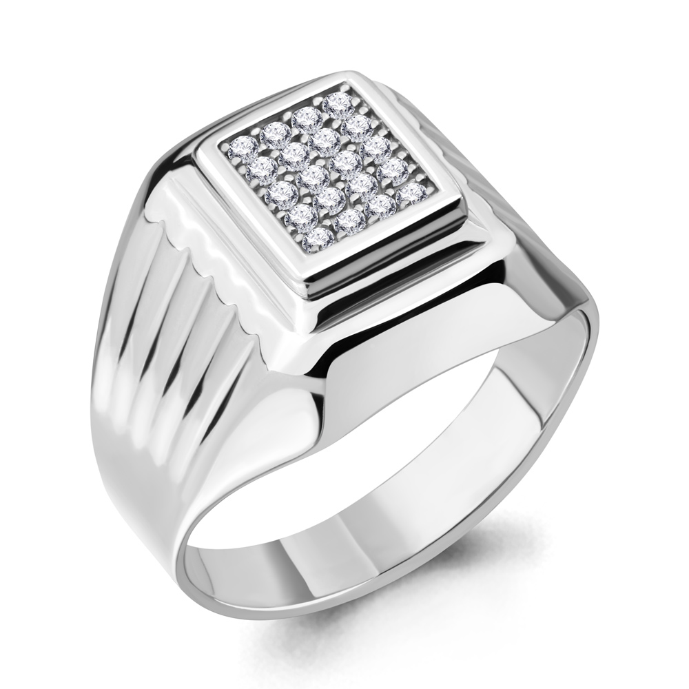 

Кольцо из серебра с фианитом р. 18,5 Aquamarine 62082А_925_р, 62082А_925_р
