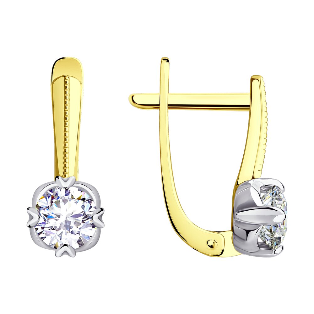 

Серьги из желтого золота SOKOLOV 029442-2, фианит, 029442-2