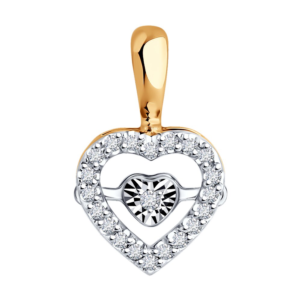 

Кулон из комбинированного золота Diamant 51-230-02632-1, бриллиант, 51-230-02632-1