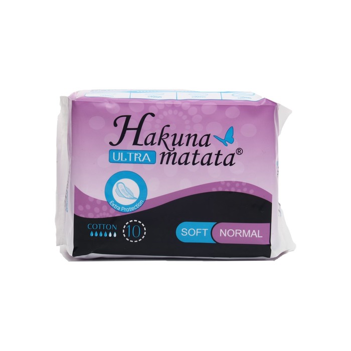 HAKUNA MATATA Прокладки ультратонкие HAKUNA MATATA Ultra SOFT Normal, с крылышками, 10 шт