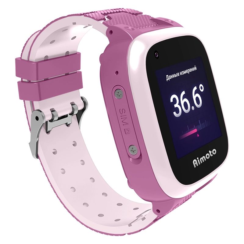

Детские смарт-часы Aimoto Integra 4G, 1.3", GPS, камера, геозоны, звонки, IP65, розовые