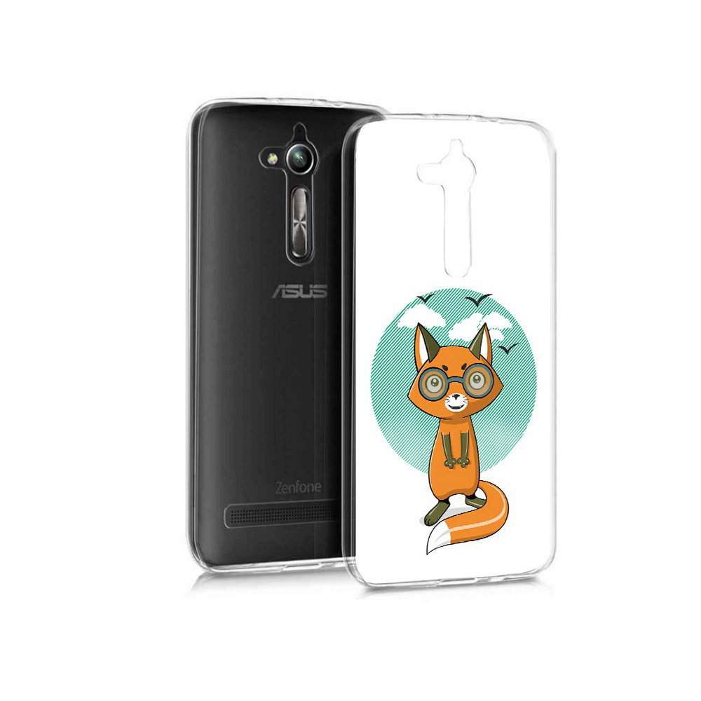 

Чехол MyPads Tocco для Asus ZenFone Go (ZB500KL) задумчивая лиса, Прозрачный, Tocco