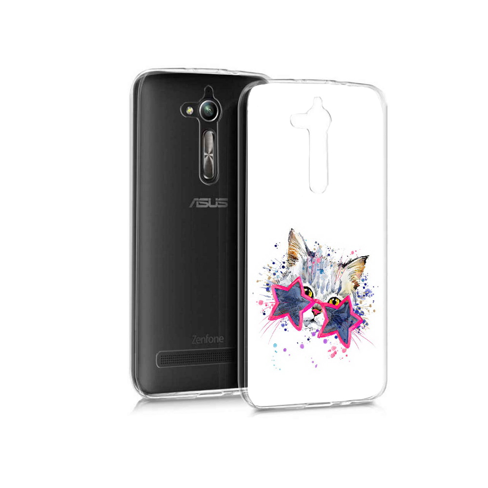 

Чехол MyPads Tocco для Asus ZenFone Go (ZB500KL) звездные очки, Прозрачный, Tocco