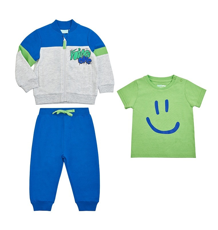 

Костюм повседневный Kari Baby SS24B07800709, разноцветный, 86, Синий;серый;зеленый, 228736